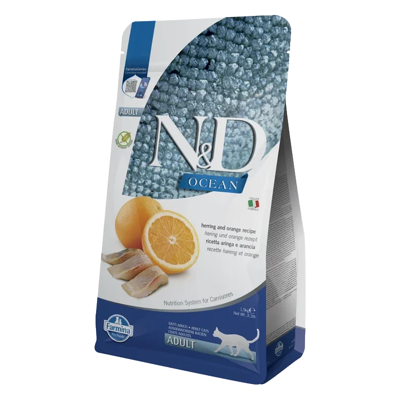 Farmina N&D cat OCEAN (GF) adult, herring & orange 1,5 kg
