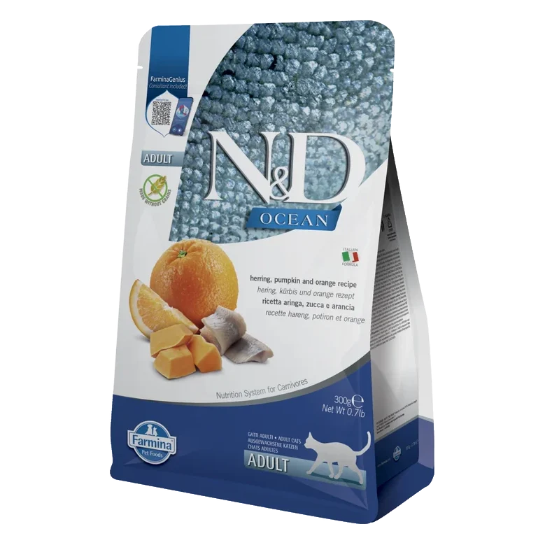 Farmina N&D cat OCEAN PUMPKIN (GF) adult, herring & orange 0,3 kg