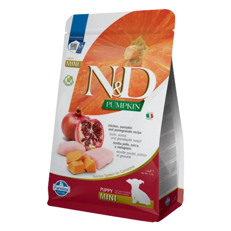 Farmina N&D dog PUMPKIN (GF) puppy mini, chicken & pomegranate 2,5 kg