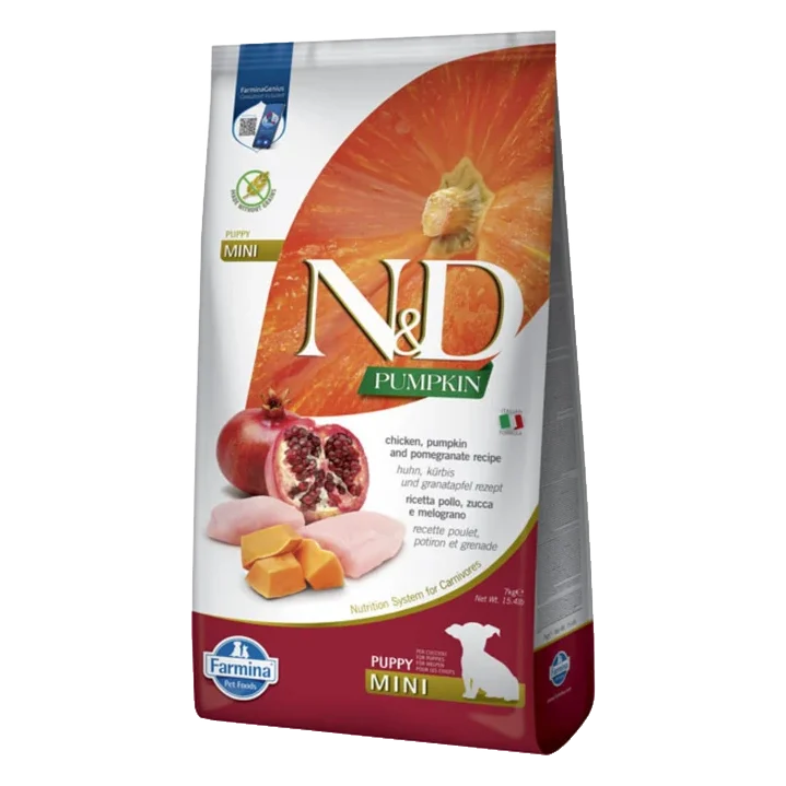 Farmina N&D dog PUMPKIN (GF) puppy mini, chicken & pomegranate 7 kg
