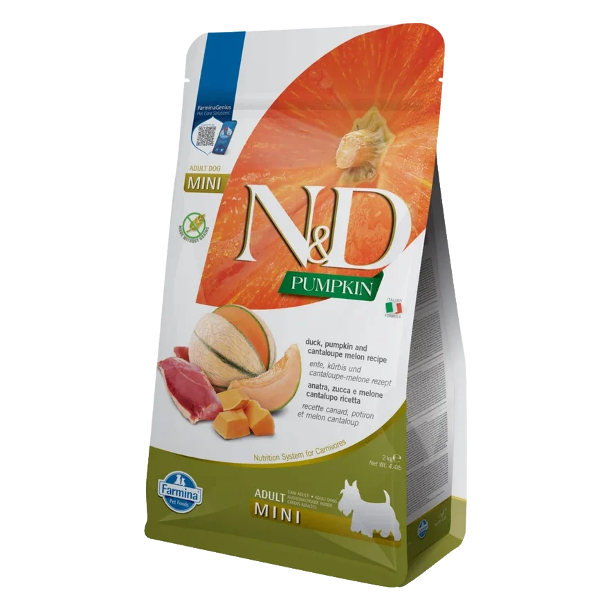 Farmina N&D dog PUMPKIN (GF) adult mini, duck & cantaluope 2 kg