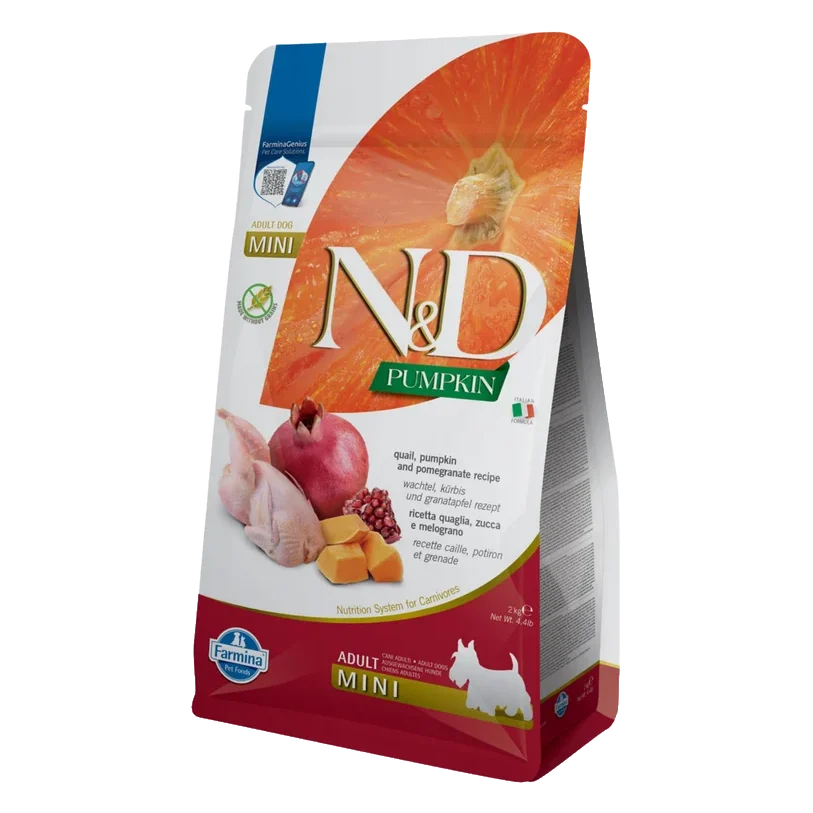 Farmina N&D dog PUMPKIN (GF) adult mini, quail & pomegranate 2 kg