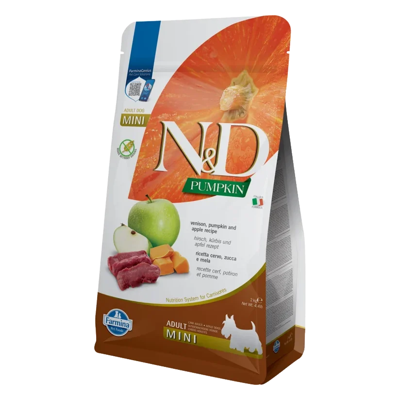 Farmina N&D dog PUMPKIN (GF) adult mini, venison & apple 2 kg