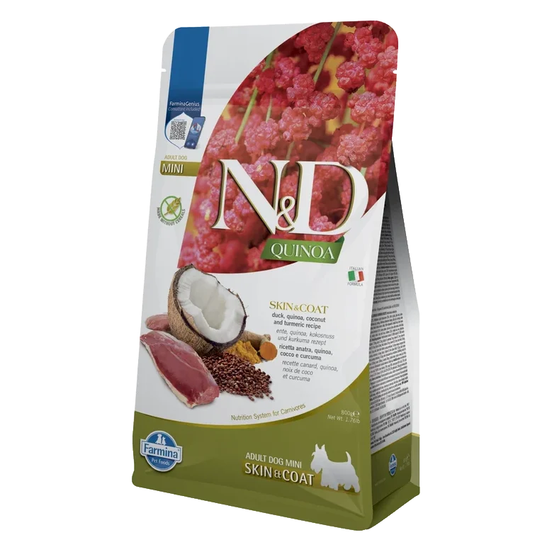 Farmina N&D dog QUINOA (GF) adult mini, skin & coat, duck & coconut 0,8 kg
