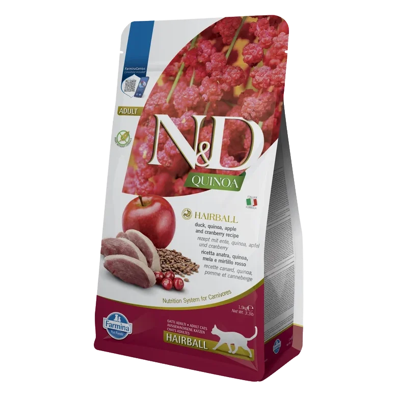 Farmina N&D cat QUINOA (GF) adult, hairball 1,5 kg