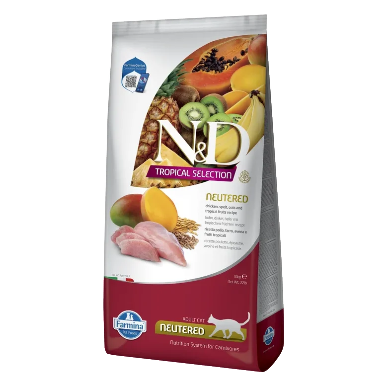 Farmina N&D cat TROPICAL SELECTION (AG) adult neutered, chicken 10 kg