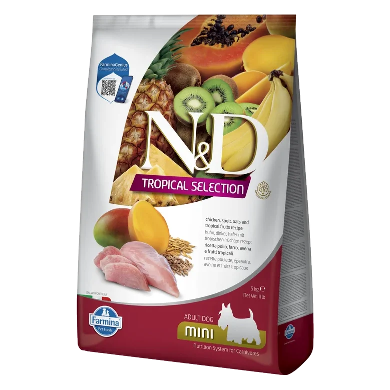 Farmina N&D dog TROPICAL SELECTION (AG) adult mini, chicken 5 kg