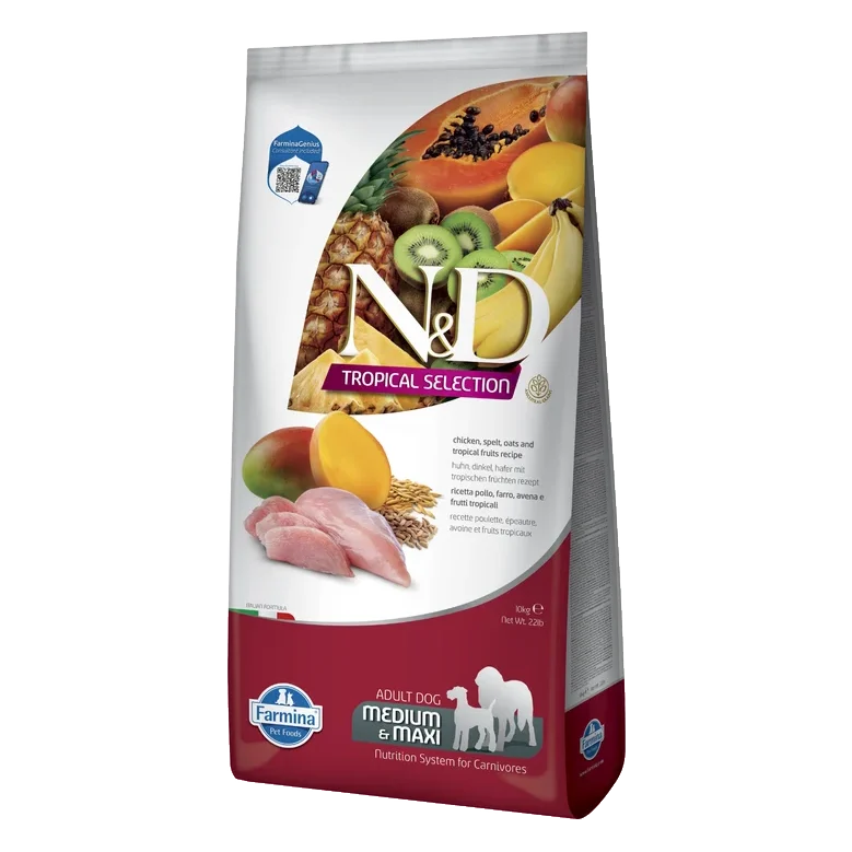 Farmina N&D dog TROPICAL SELECTION (AG) adult medium & maxi, chicken 10 kg