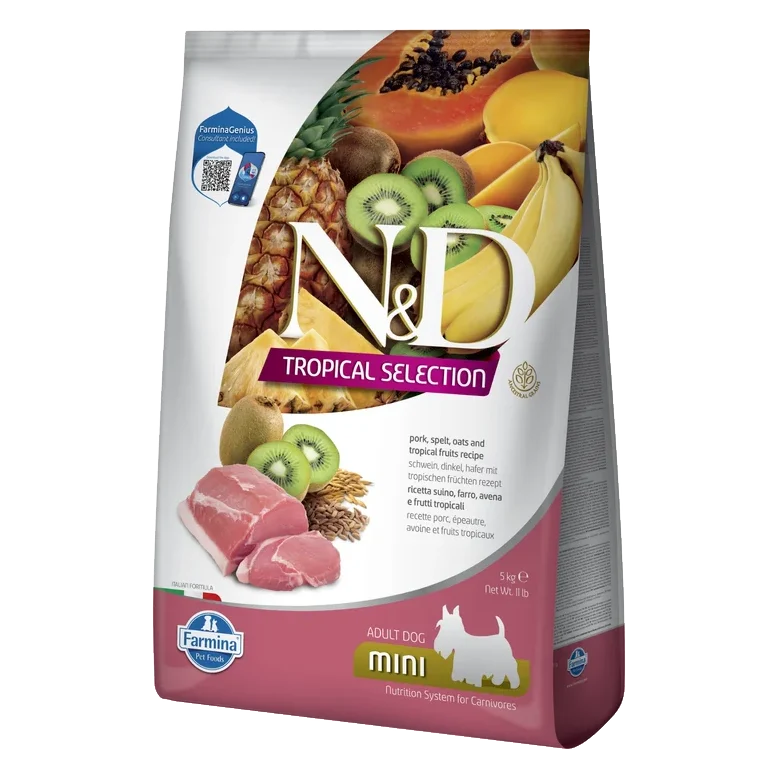Farmina N&D dog TROPICAL SELECTION (AG) adult mini, pork 5 kg