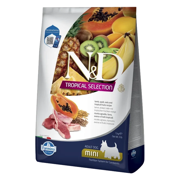 Farmina N&D dog TROPICAL SELECTION (AG) adult mini, lamb 5 kg