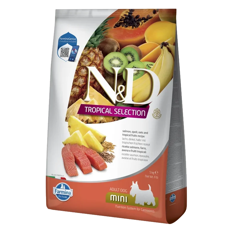Farmina N&D dog TROPICAL SELECTION (AG) adult mini, salmon 5 kg