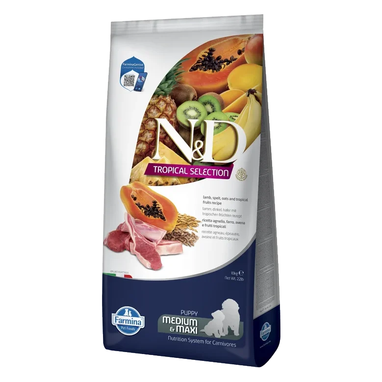 Farmina N&D dog TROPICAL SELECTION (AG) puppy medium & maxi, lamb 10 kg
