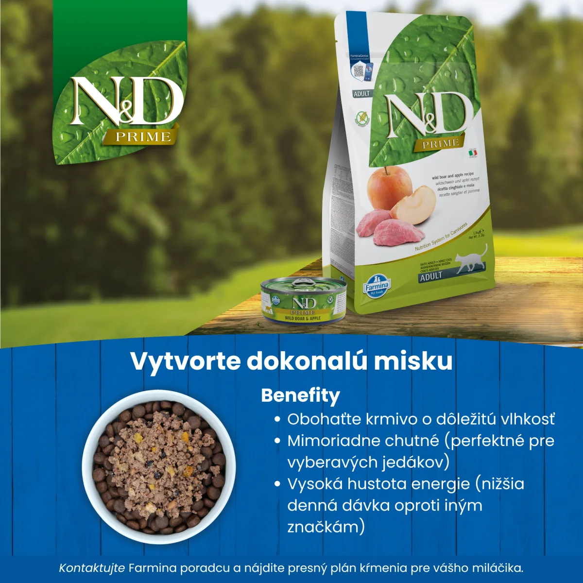 Farmina N&D cat PRIME boar & apple konzerva 70 g