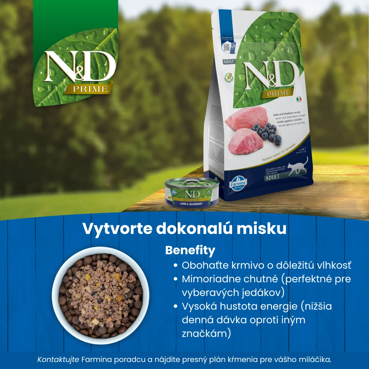 Farmina N&D cat PRIME lamb & blueberry konzerva 70 g