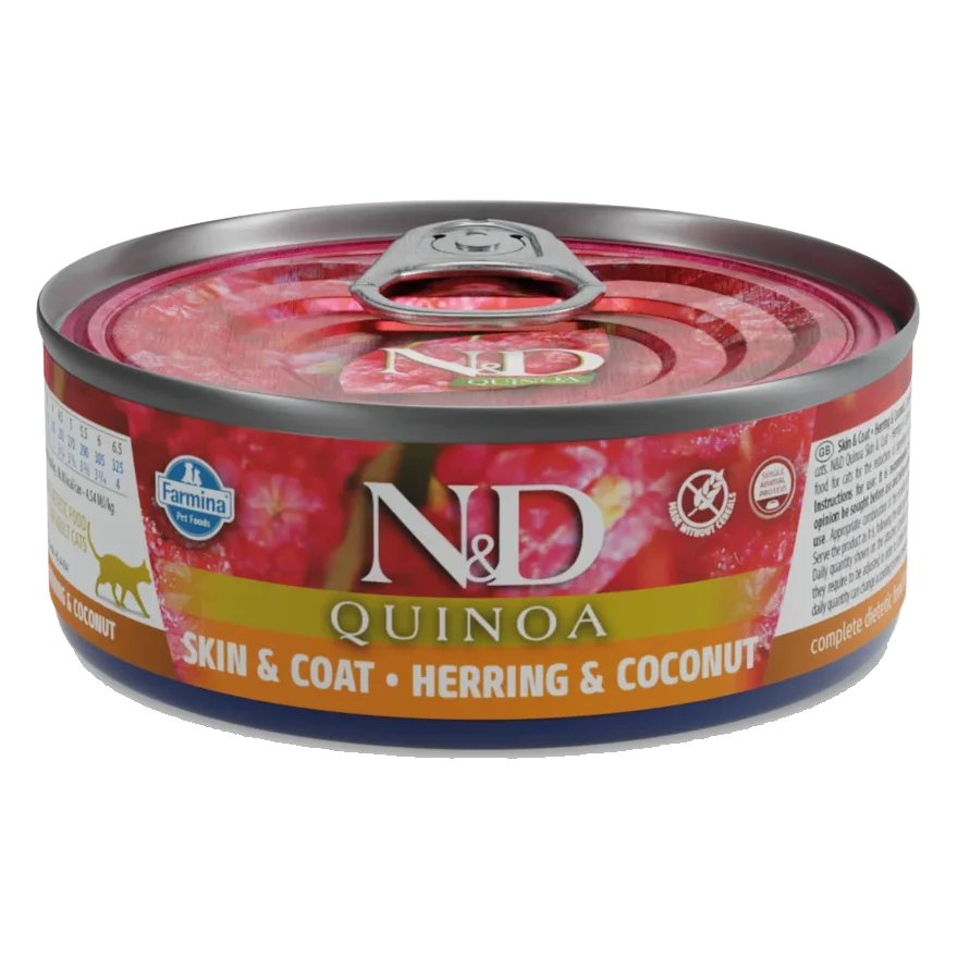 Farmina N&D cat QUINOA herring & conut konzerva 80 g