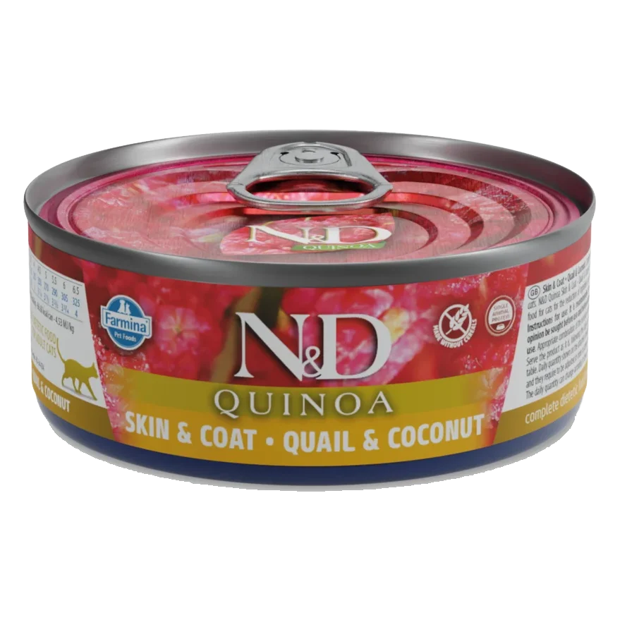 Farmina N&D cat QUINOA quail & coconut konzerva 80 g
