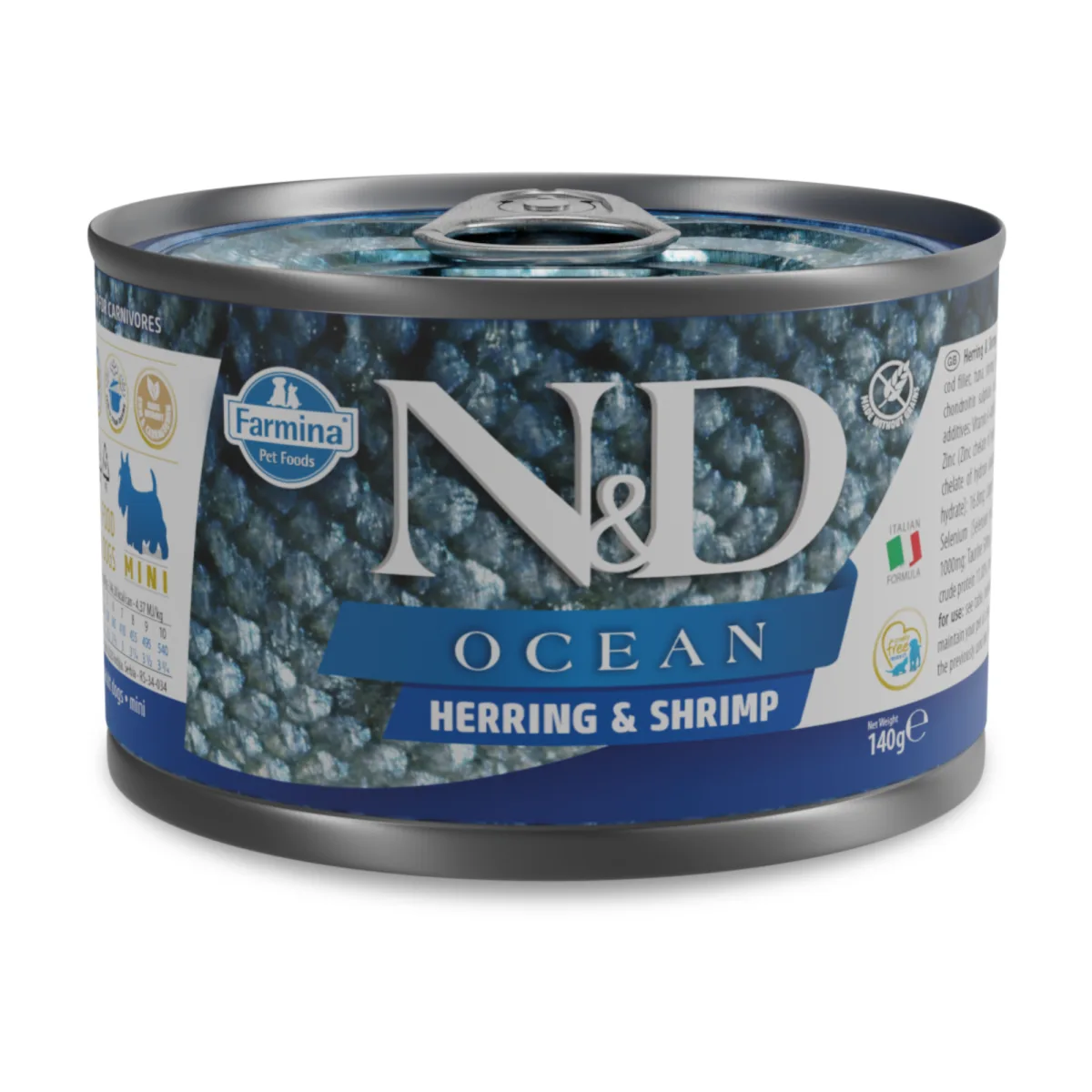 Farmina N&D dog OCEAN herring & shrimps konzerva 140 g
