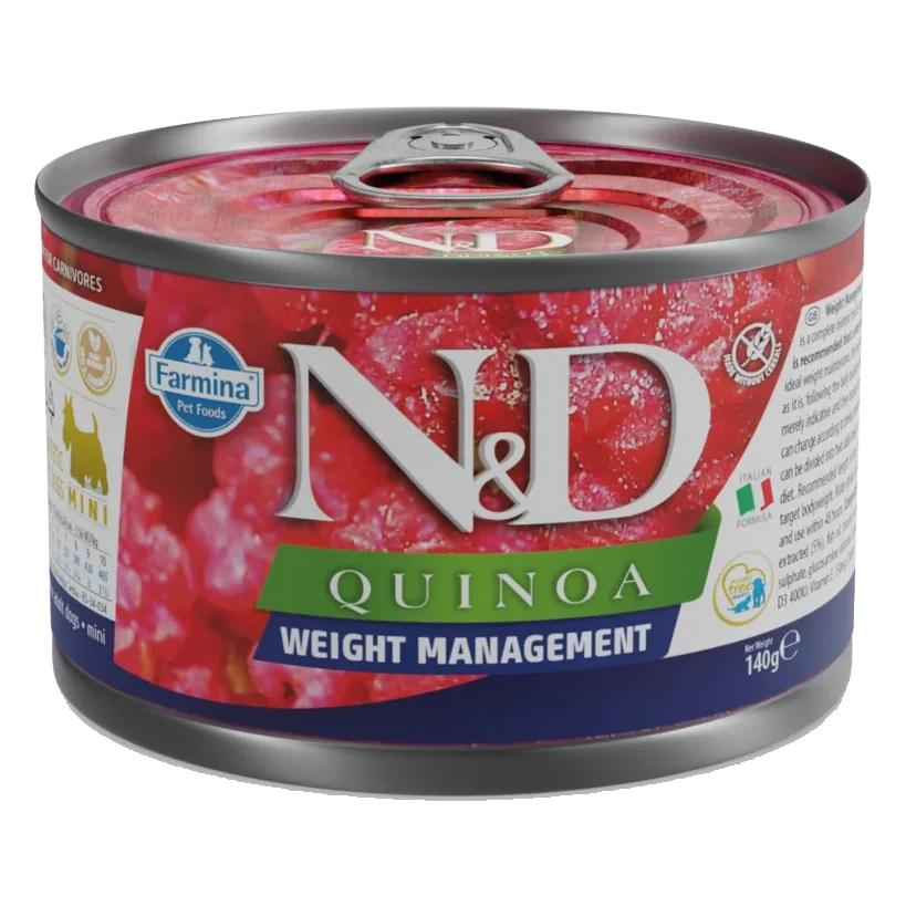 Farmina N&D dog QUINOA weight management konzerva 140 g