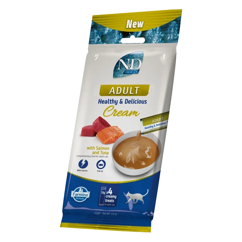 Pamlsok Farmina Creamy N&D Ocean Cat with Tuna & Salmon Adult 60 g